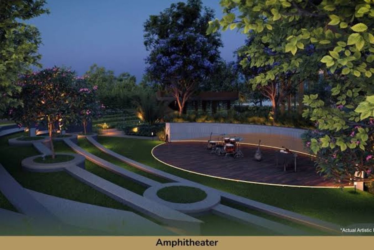 Paras The Manor — outdoor amphitheatre among landscaped gardens